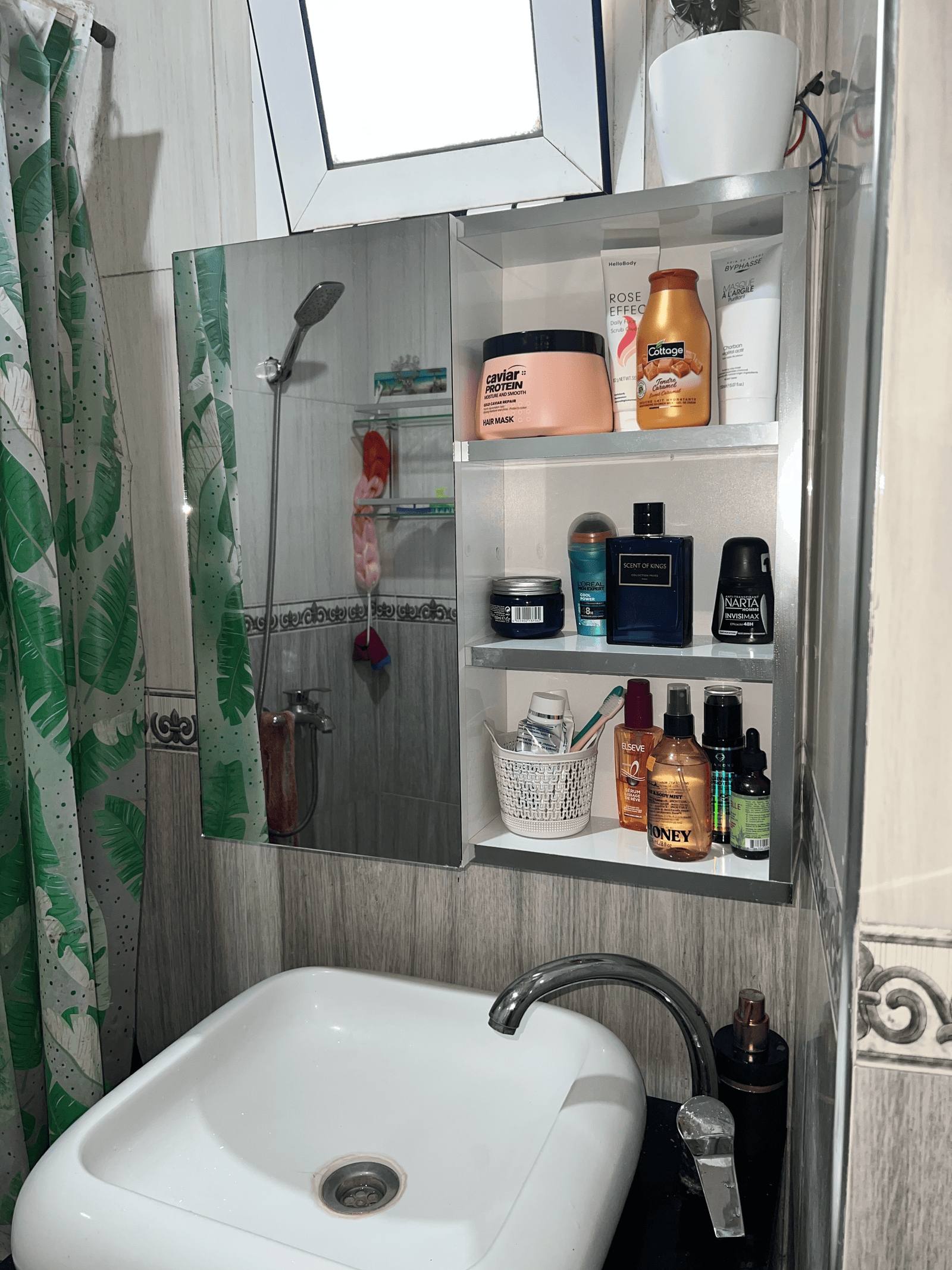 Rangement Salle de Bain avec Miroir