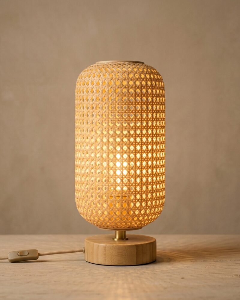 Lampe Bambou Tressé